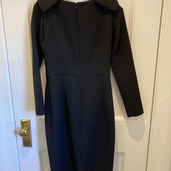 Black Wool Crepe Little Black Dress by Editions des Robes - Picture 4 of 6